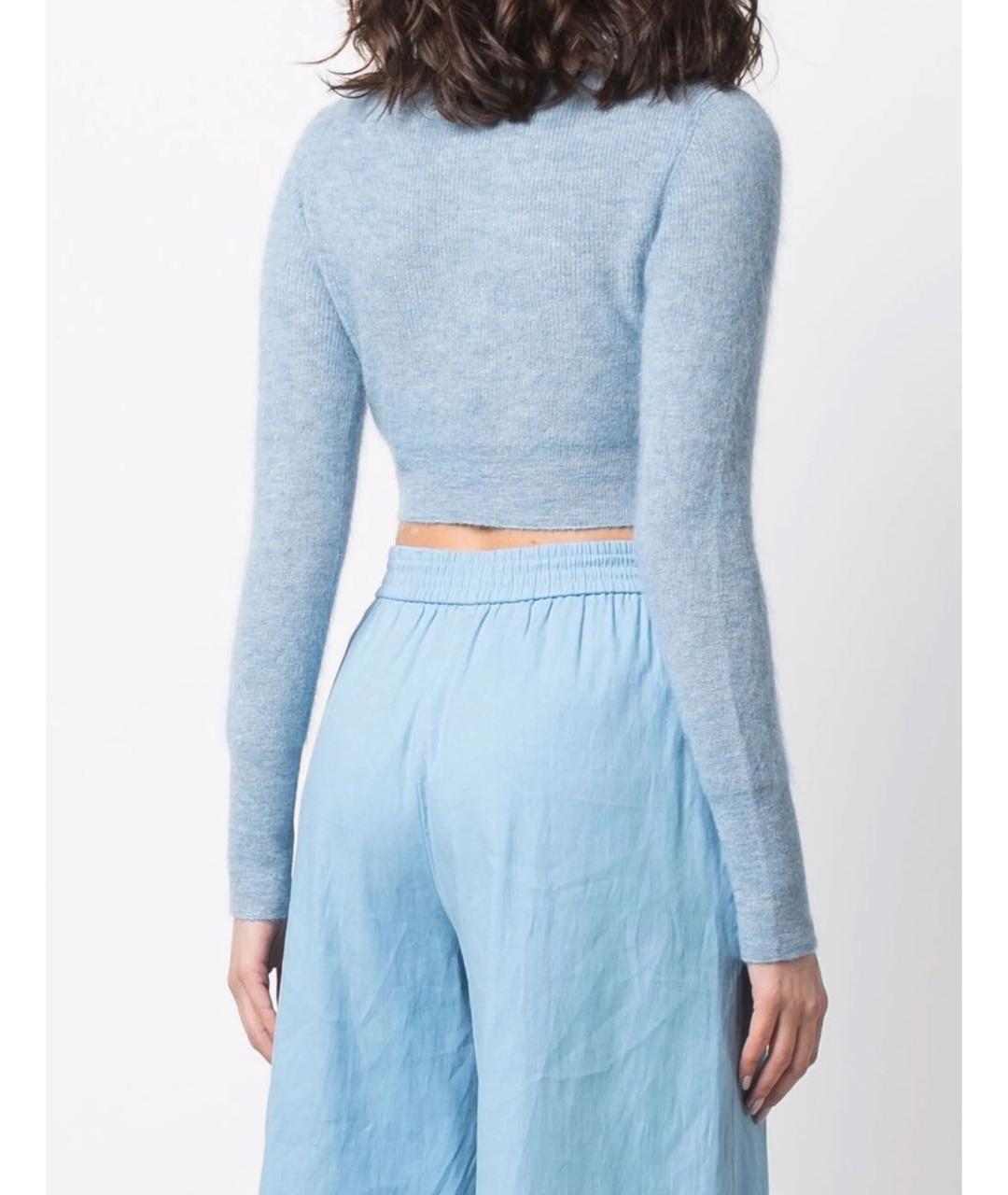 JACQUEMUS Голубой шерстяной кардиган, фото 5