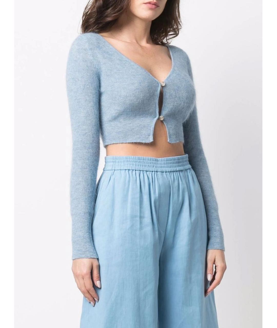 JACQUEMUS Голубой шерстяной кардиган, фото 2