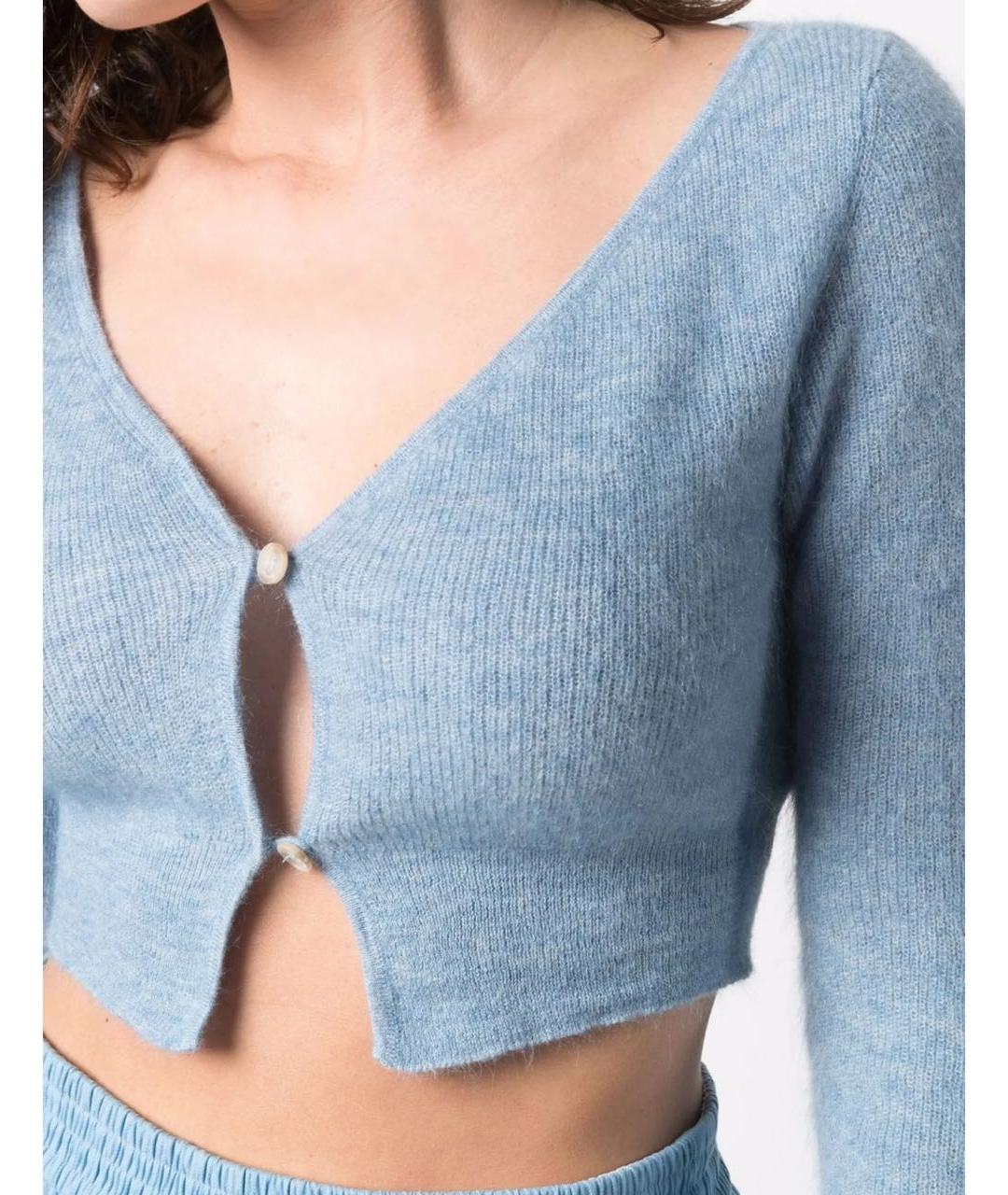 JACQUEMUS Голубой шерстяной кардиган, фото 3