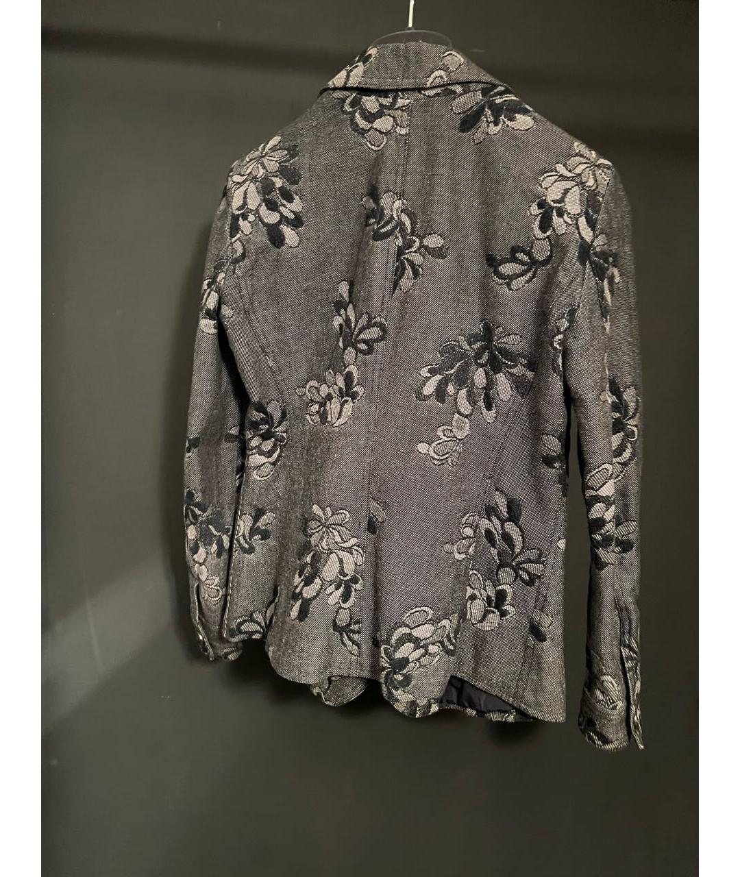 ARMANI COLLEZIONI Серый хлопковый жакет/пиджак, фото 2