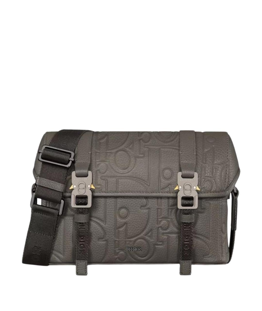 CHRISTIAN DIOR Коричневая кожаная сумка на плечо, фото 1