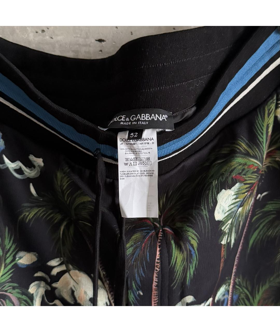 DOLCE&GABBANA Черные хлопковые шорты, фото 5