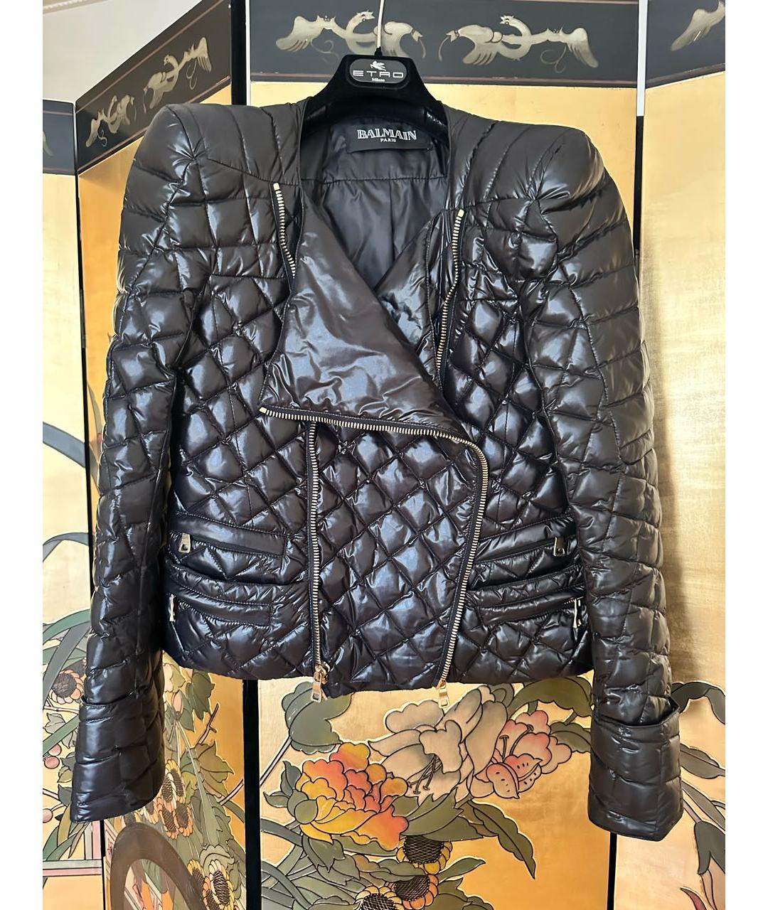 BALMAIN Черная полиамидовая куртка, фото 7