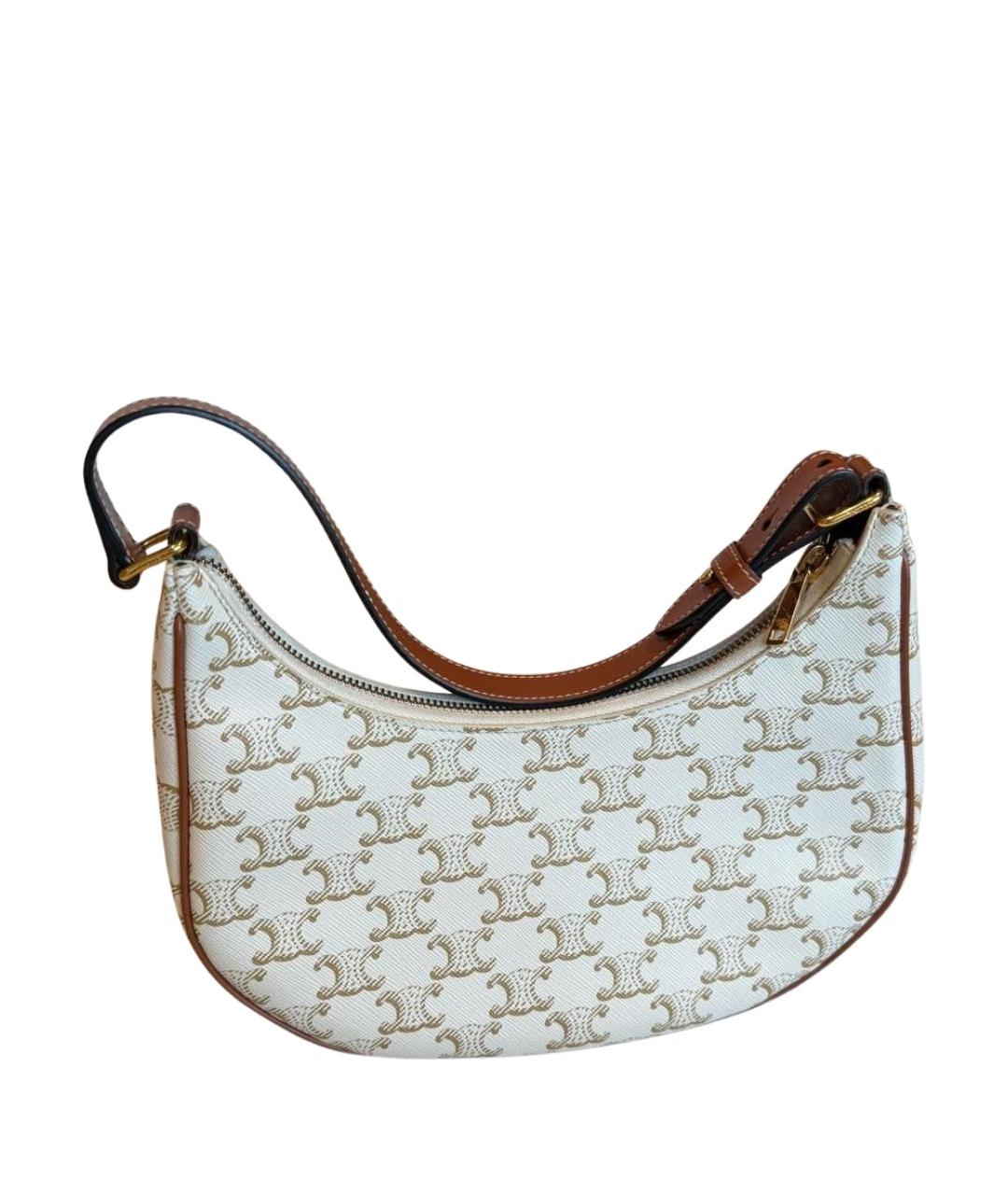 CELINE Бежевая кожаная сумка с короткими ручками, фото 1