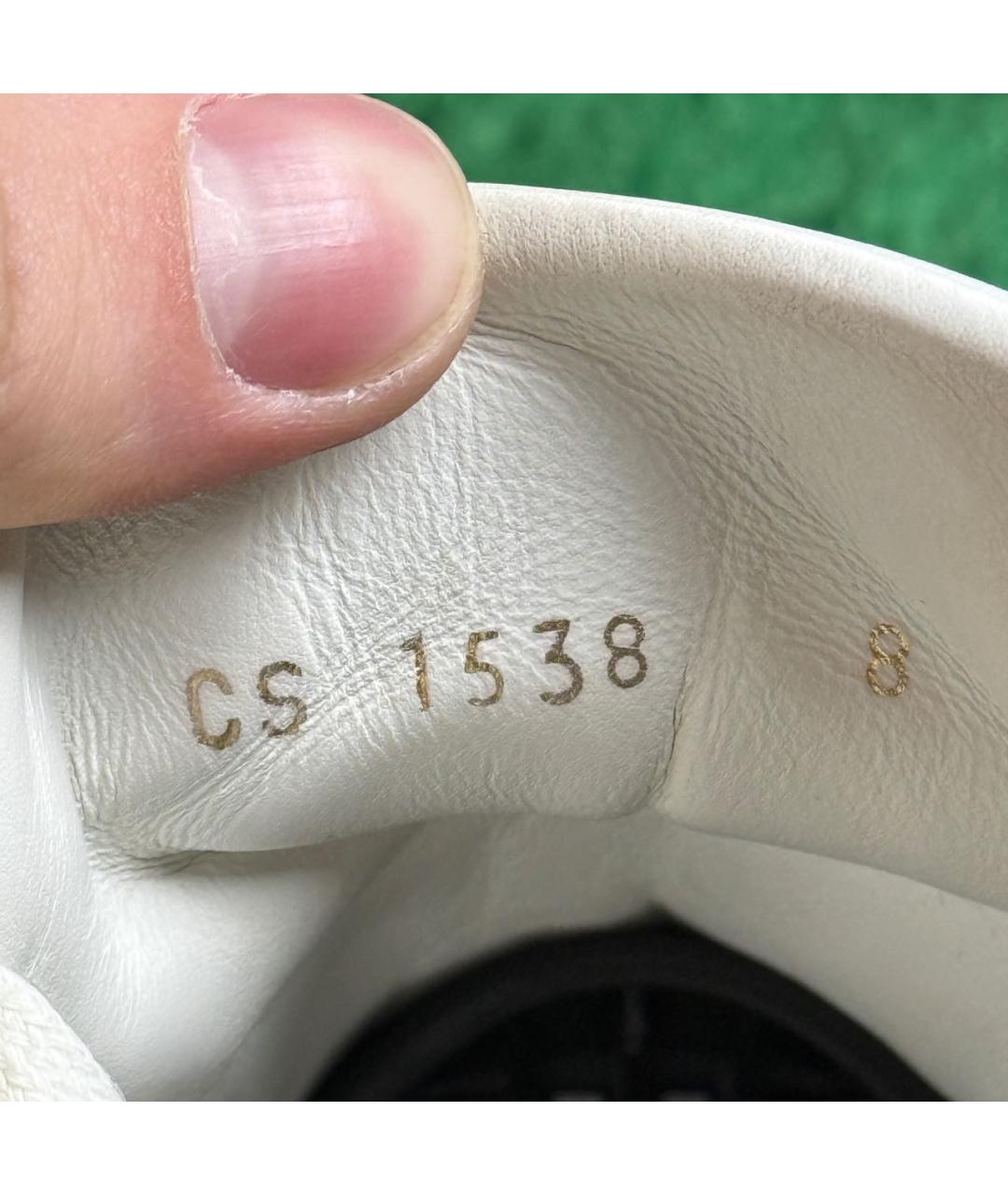 DOLCE&GABBANA Белые кожаные низкие кроссовки / кеды, фото 7