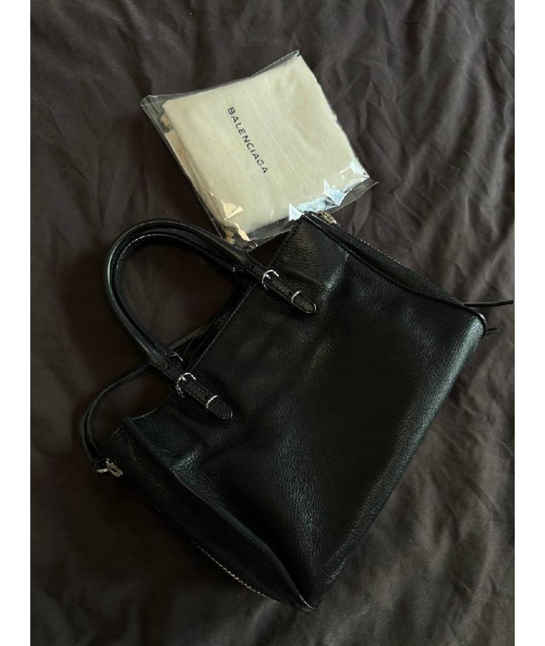 BALENCIAGA Черная кожаная сумка с короткими ручками, фото 5