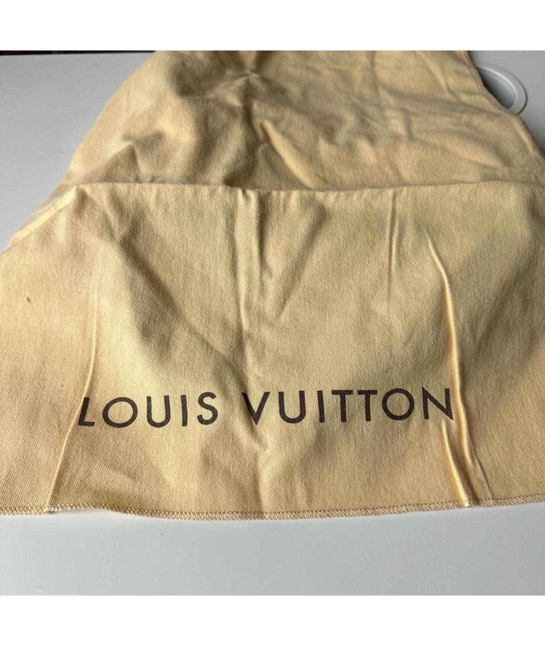 LOUIS VUITTON Коричневая кожаная сумка через плечо, фото 8