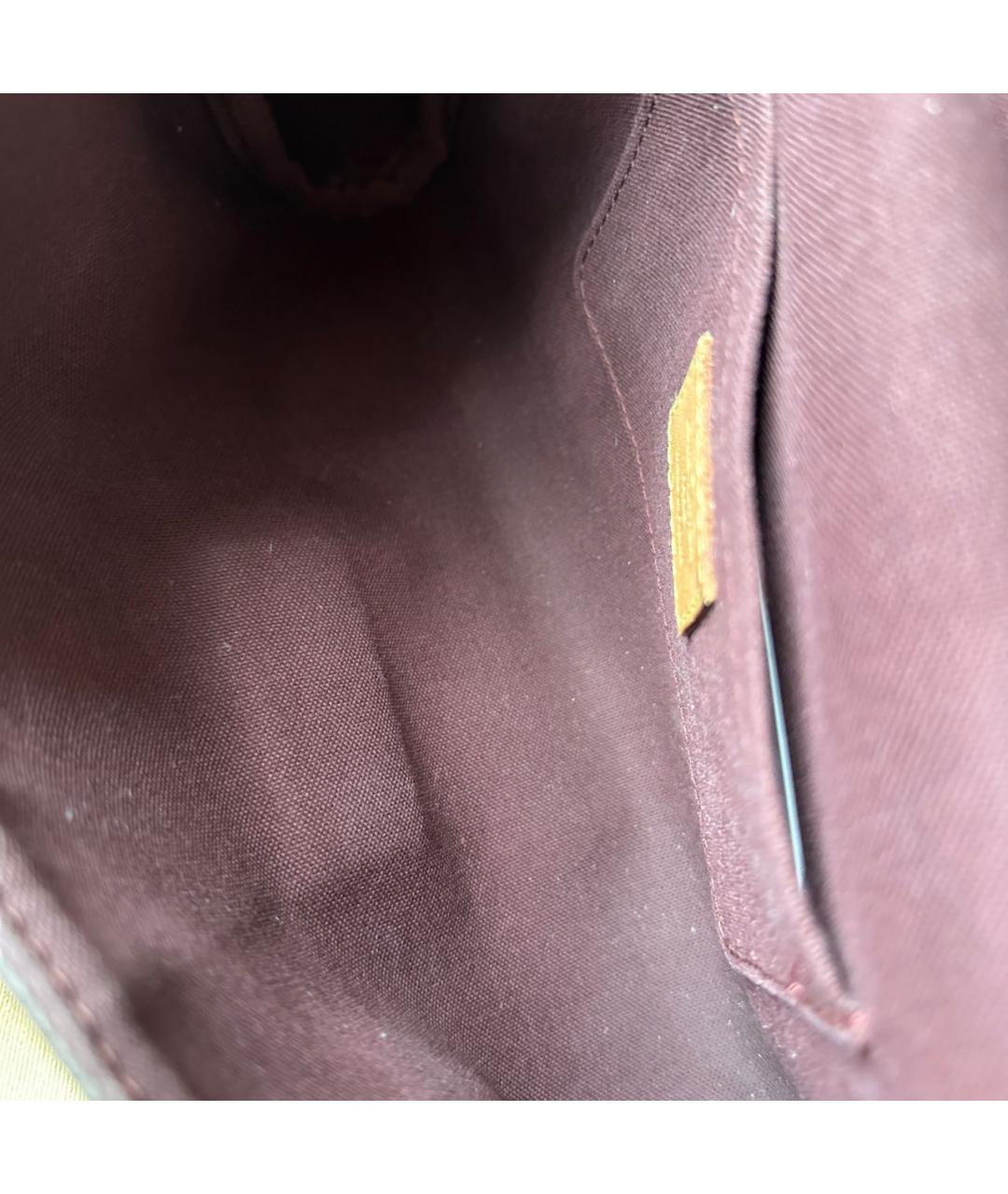 LOUIS VUITTON Коричневая кожаная сумка через плечо, фото 7