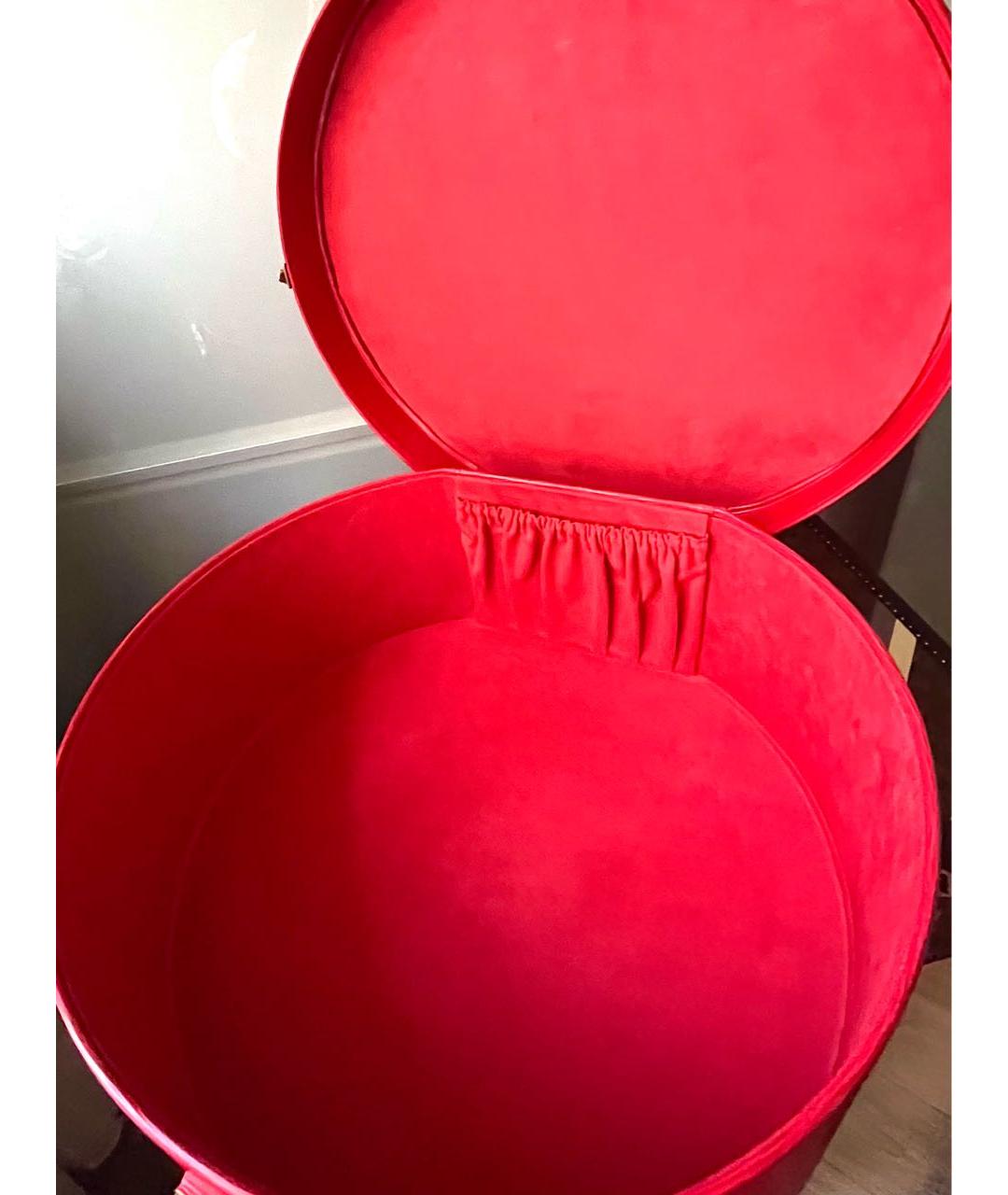 LOUIS VUITTON Красный кожаный чемодан, фото 4