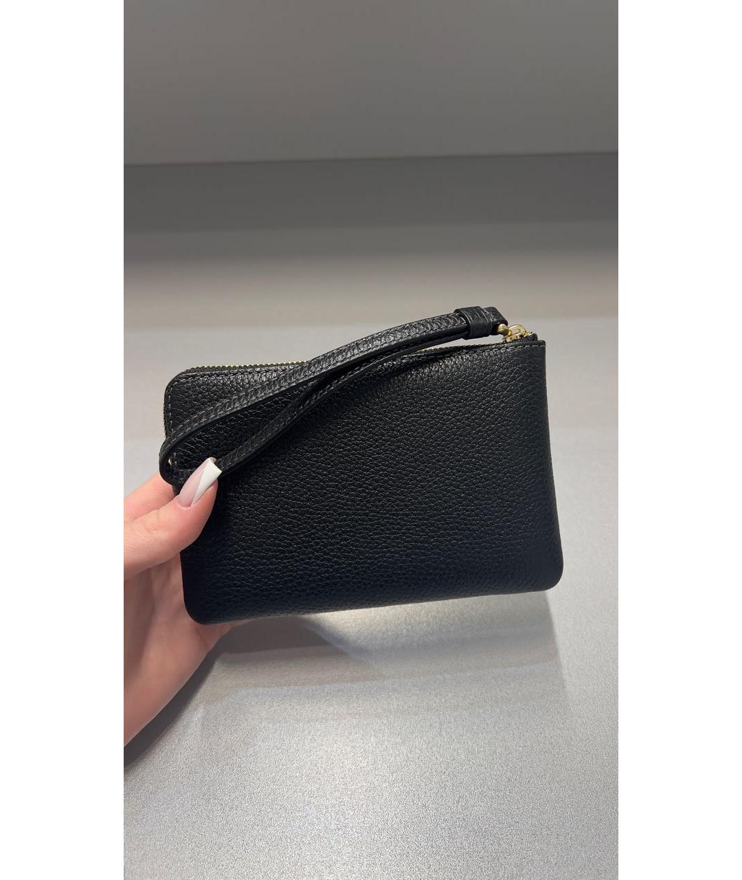 COACH Черный кожаный кошелек, фото 3