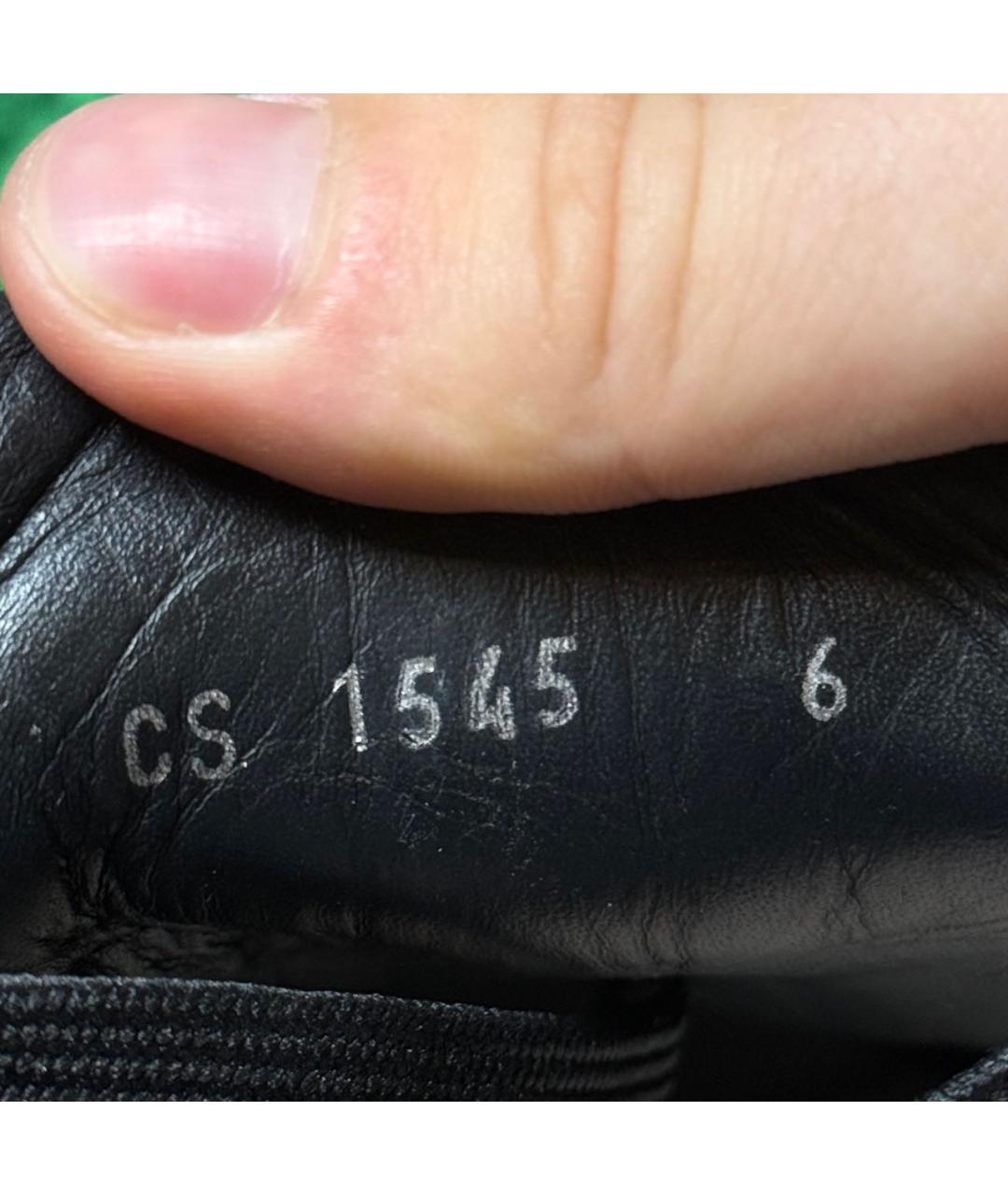 DOLCE&GABBANA Черные кожаные низкие кроссовки / кеды, фото 8