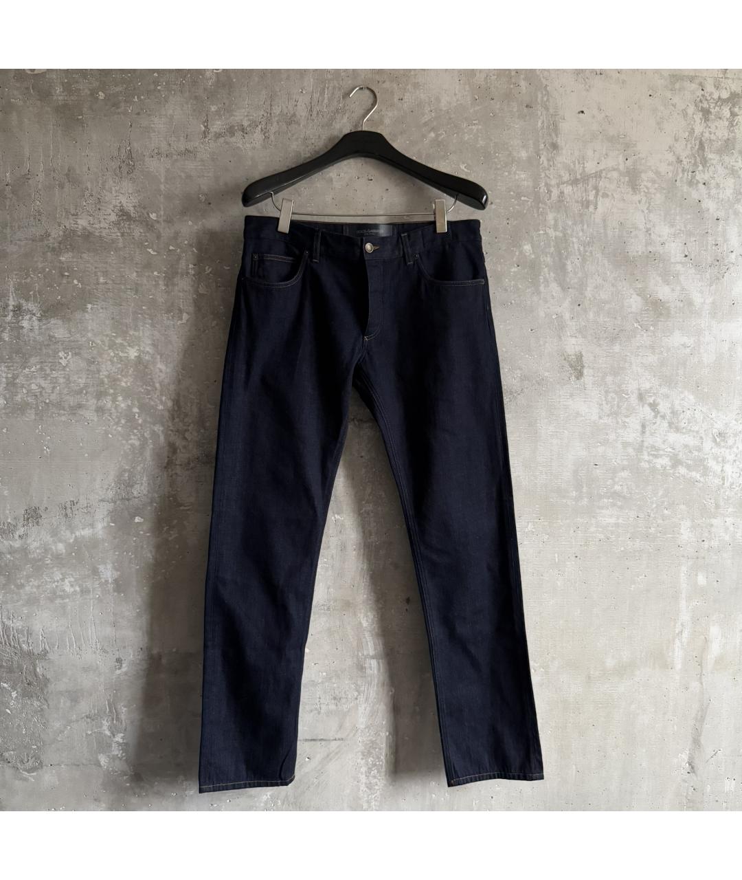 DOLCE&GABBANA Синие хлопковые джинсы скинни, фото 8