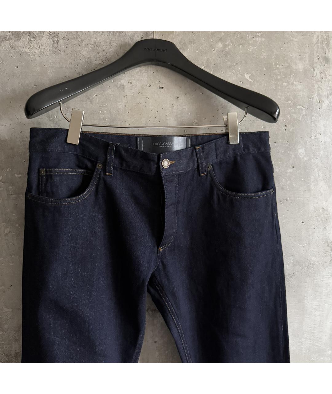 DOLCE&GABBANA Синие хлопковые джинсы скинни, фото 4