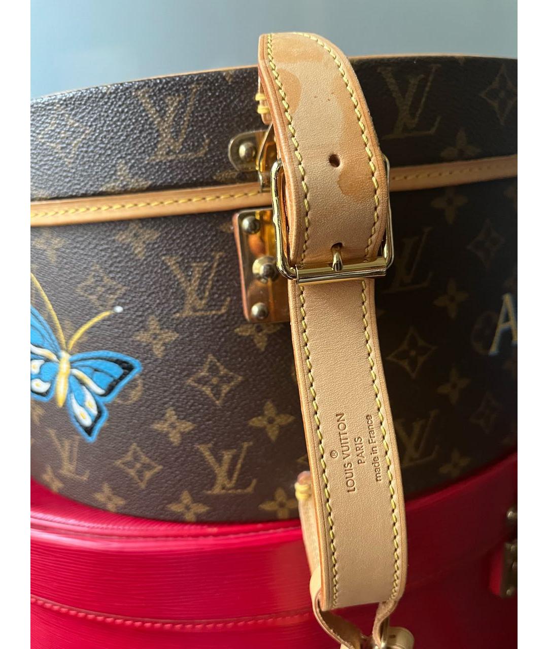 LOUIS VUITTON Коричневый чемодан, фото 6