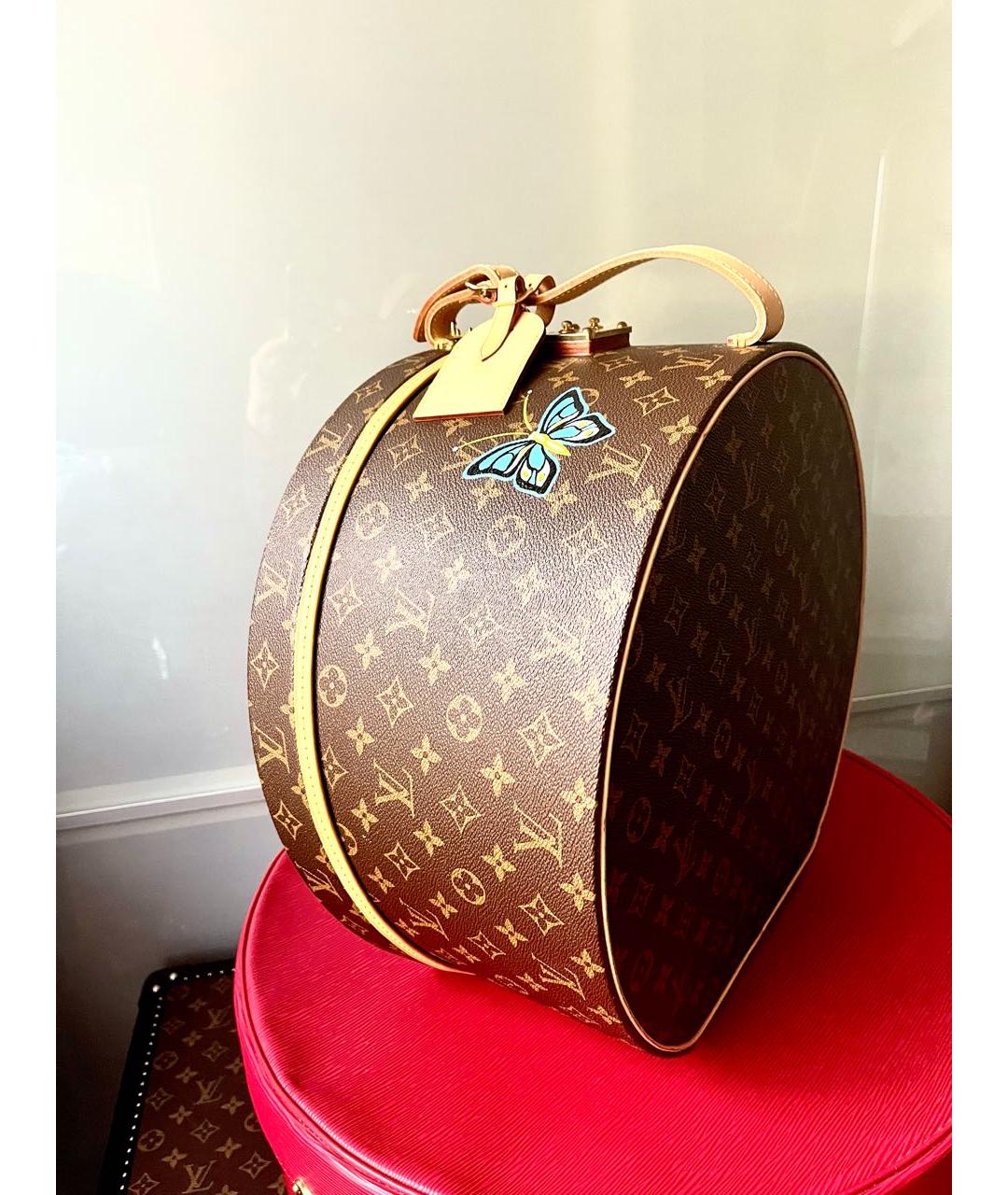 LOUIS VUITTON Коричневый чемодан, фото 2