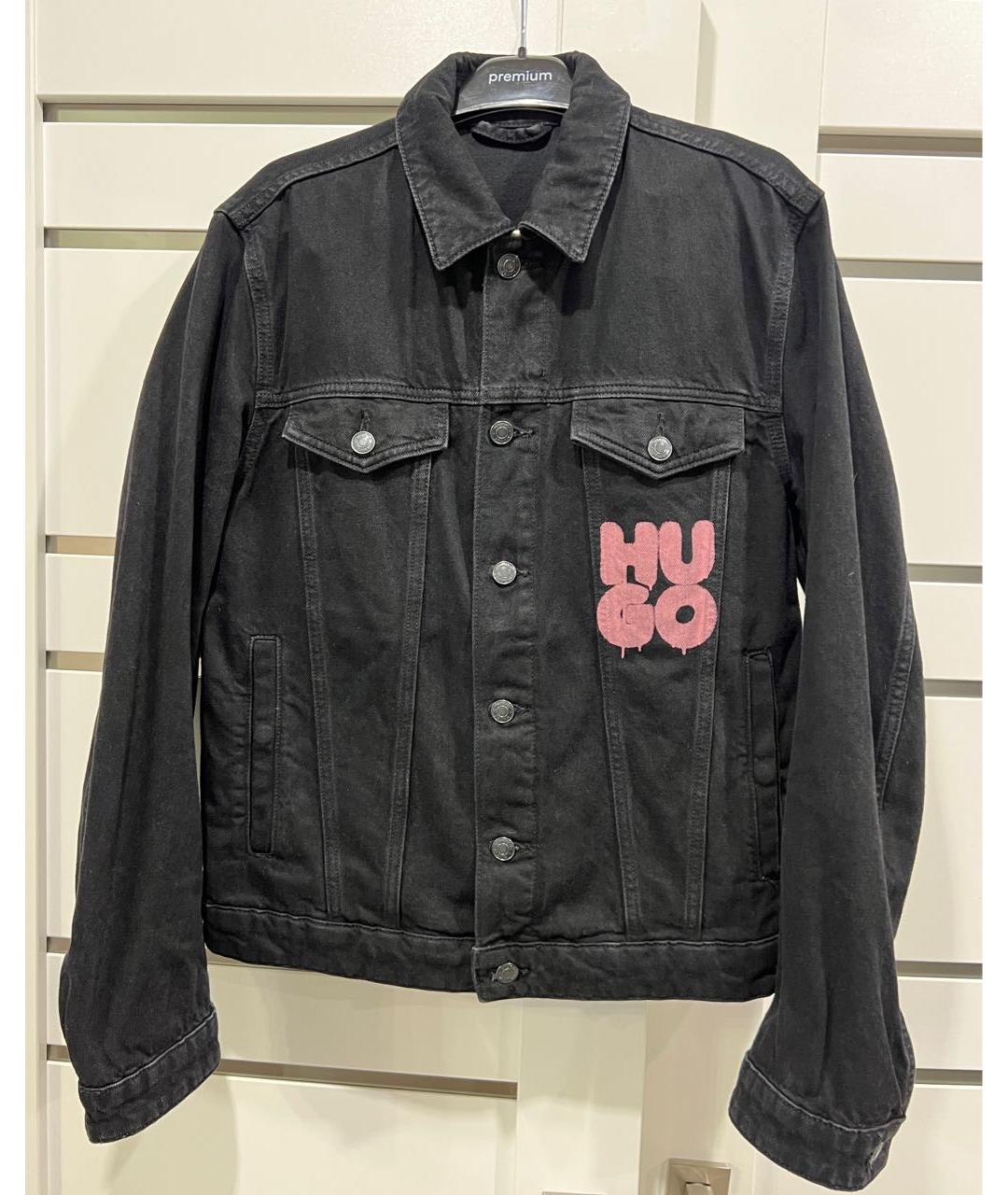HUGO Черная деним куртка, фото 9