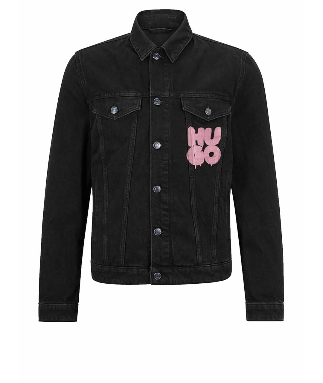 HUGO Черная деним куртка, фото 1