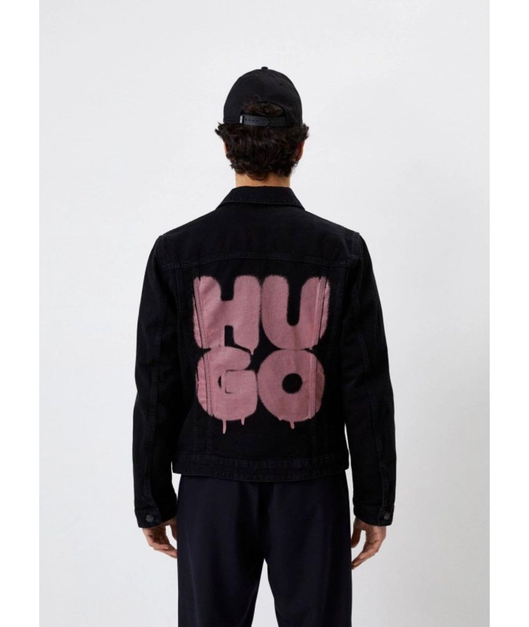 HUGO Черная деним куртка, фото 7