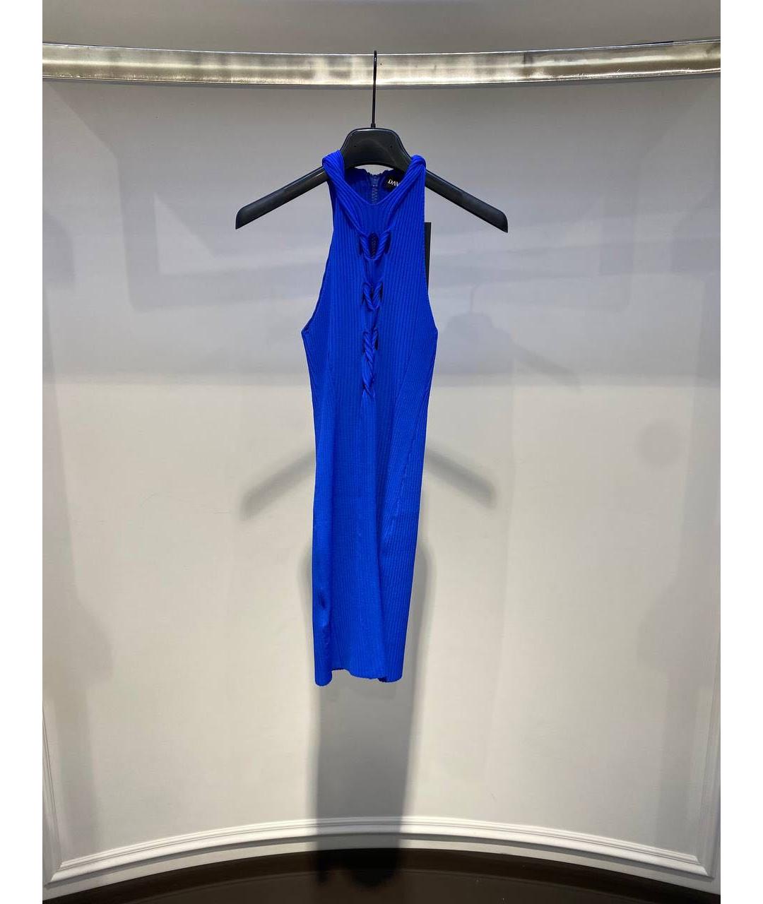 DAVID KOMA Синее повседневное платье, фото 2