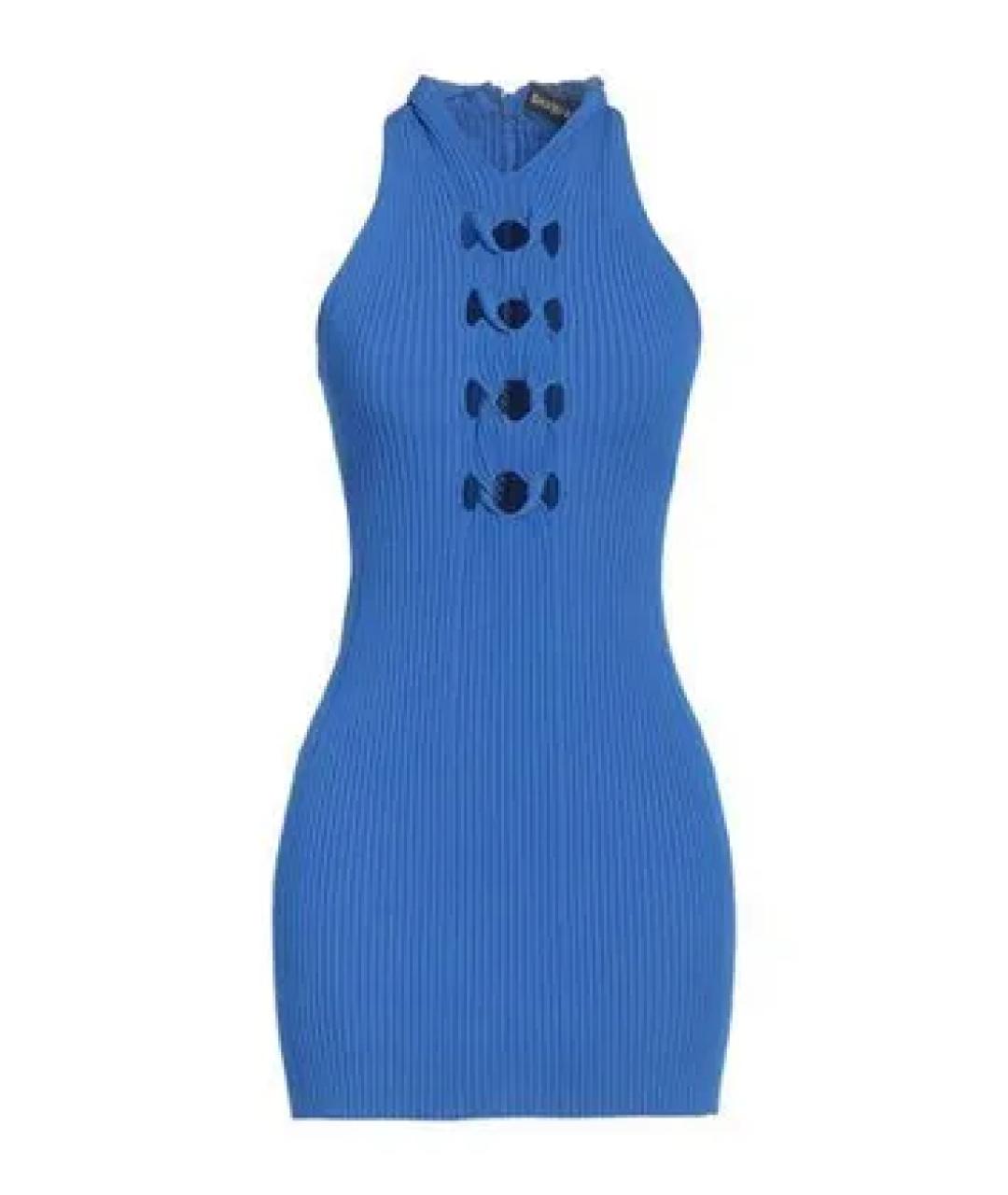 DAVID KOMA Синее повседневное платье, фото 1