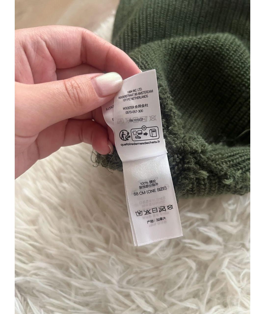 SUPREME Зеленая шерстяная шапка, фото 3