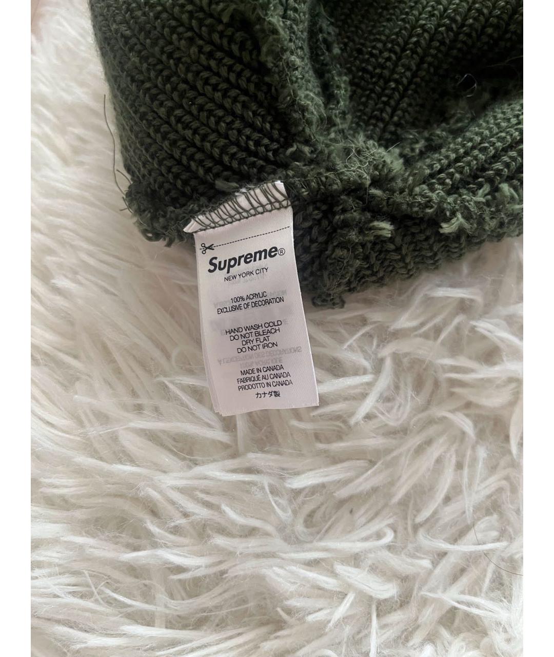 SUPREME Зеленая шерстяная шапка, фото 5