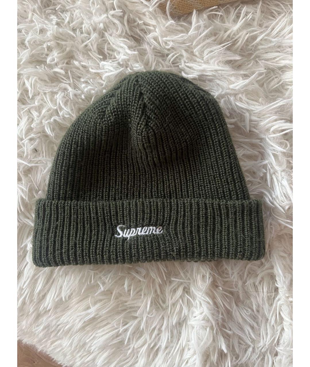 SUPREME Зеленая шерстяная шапка, фото 6