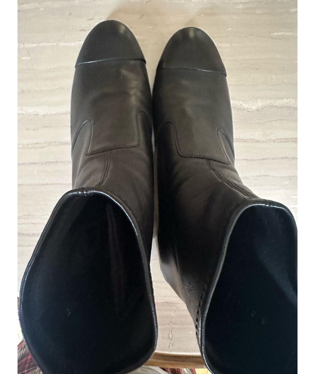 CHANEL Черные кожаные ботильоны, фото 3