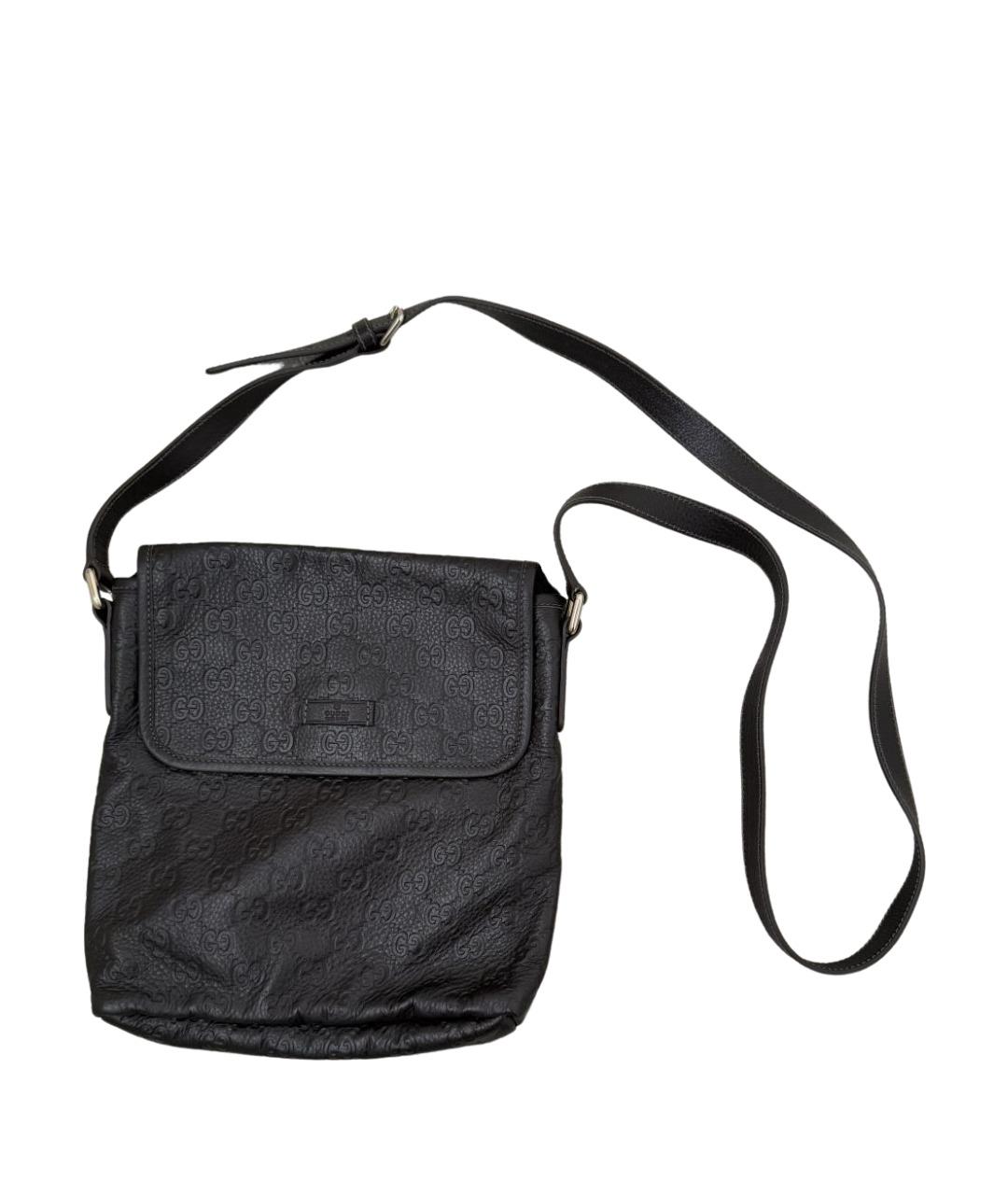 GUCCI Коричневая кожаная сумка через плечо, фото 1