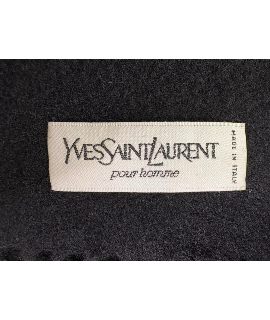 YVES SAINT LAURENT BEAUTY Черный шерстяной шарф, фото 4
