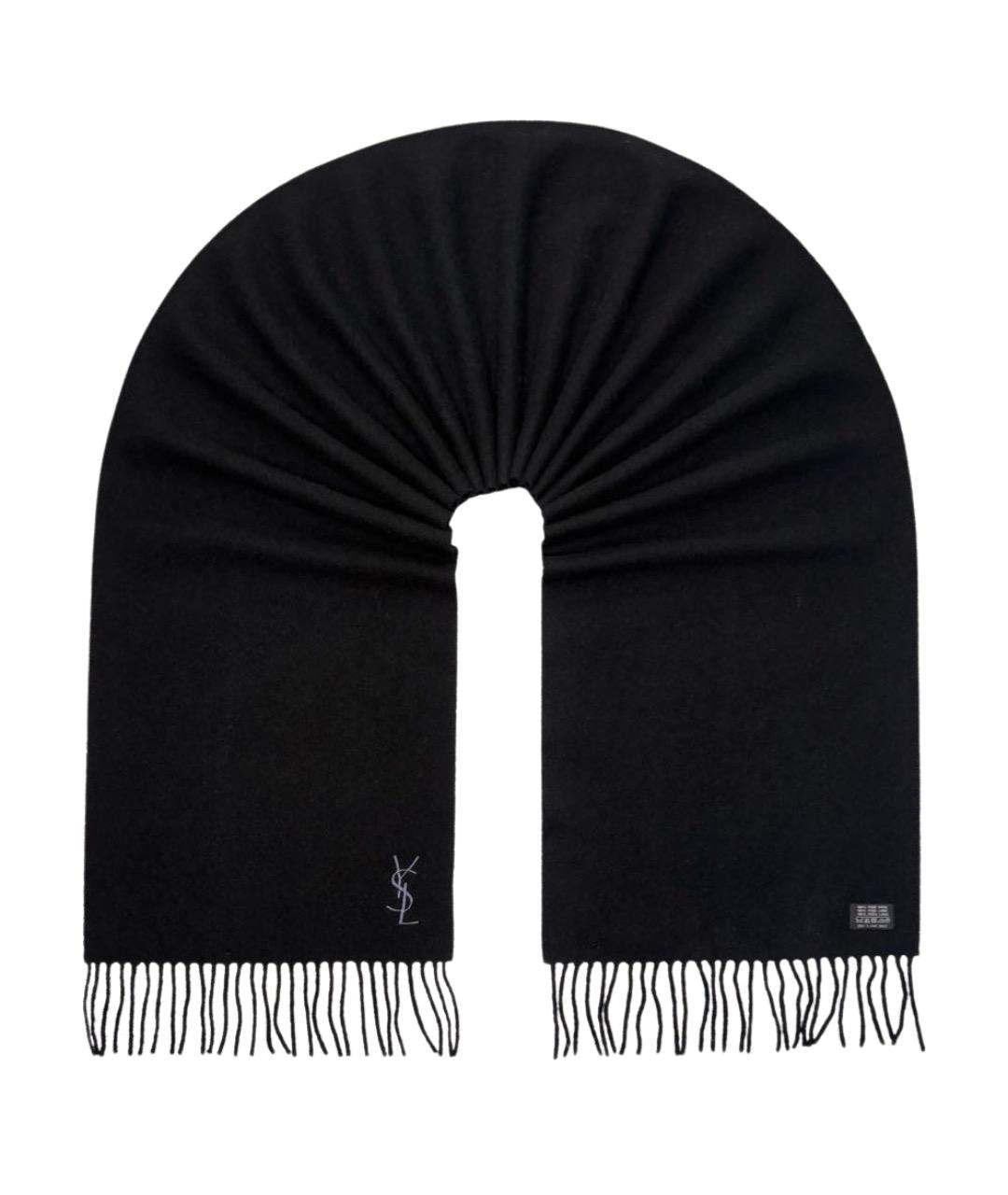 YVES SAINT LAURENT BEAUTY Черный шерстяной шарф, фото 1