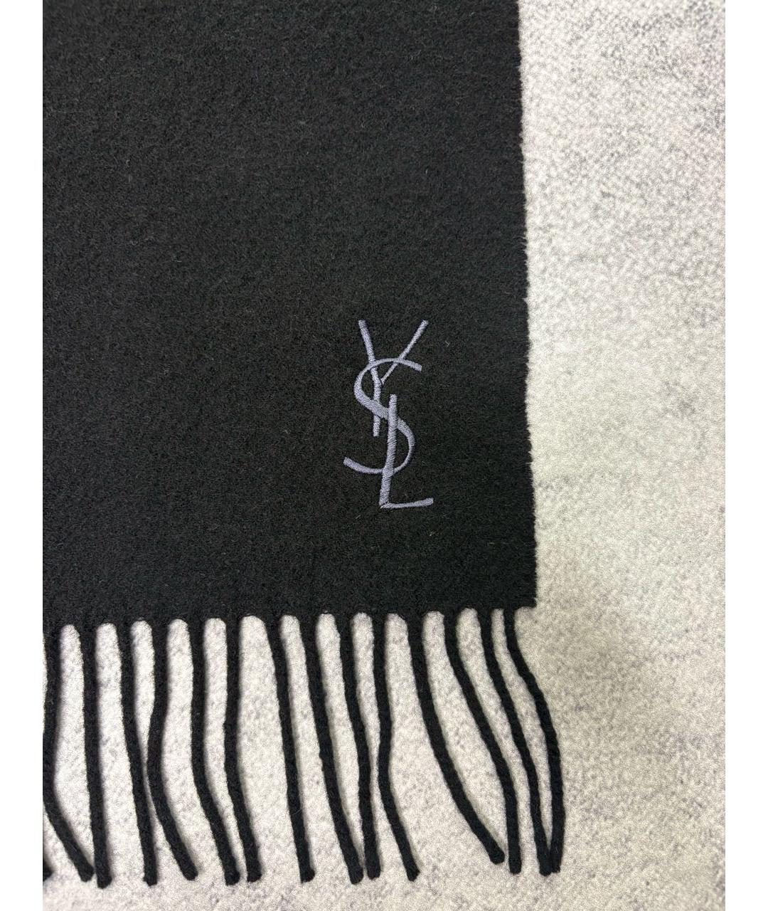 YVES SAINT LAURENT BEAUTY Черный шерстяной шарф, фото 3