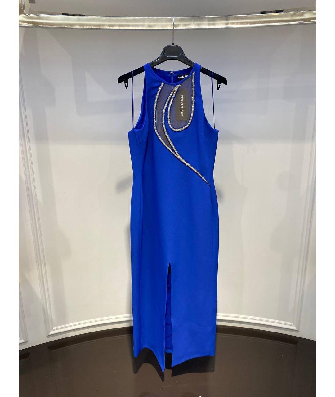 DAVID KOMA Синее вечернее платье, фото 2