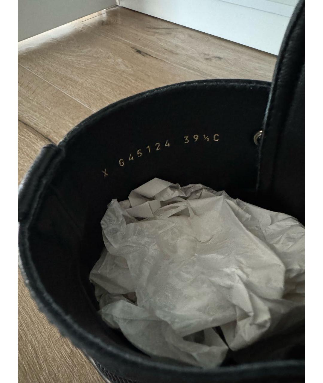 CHANEL Черные кожаные ботинки, фото 5