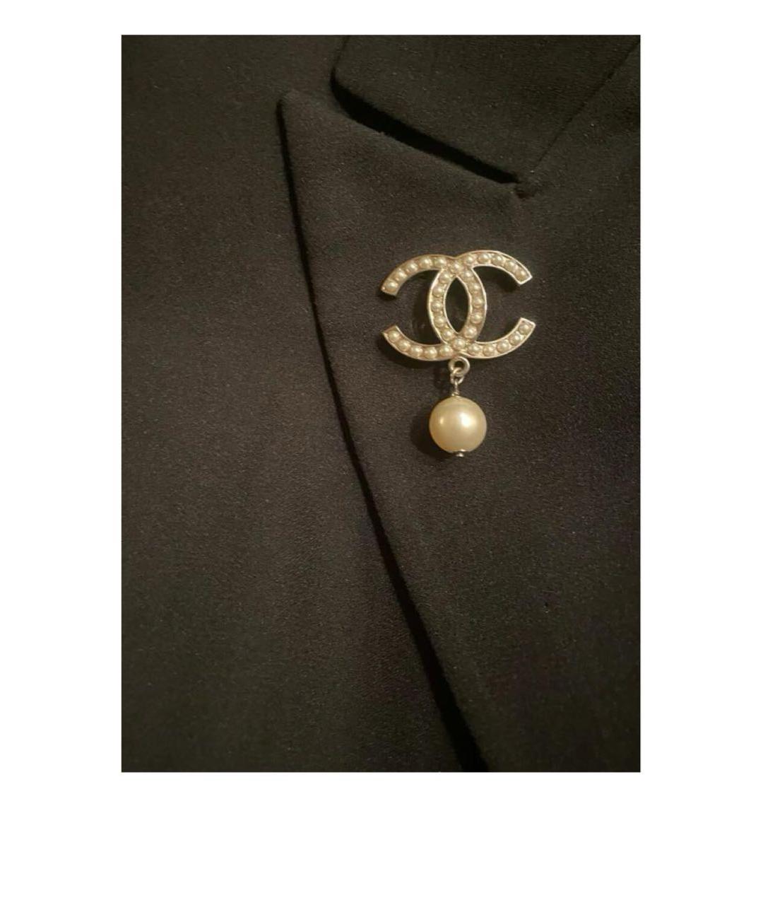 CHANEL Белая жемчужная булавка / брошь, фото 4