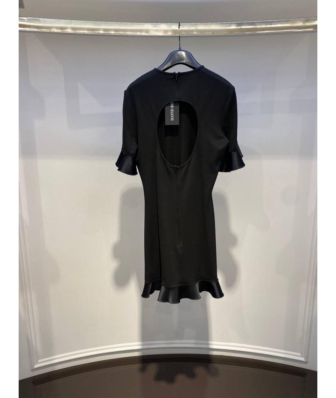 DAVID KOMA Черное повседневное платье, фото 3