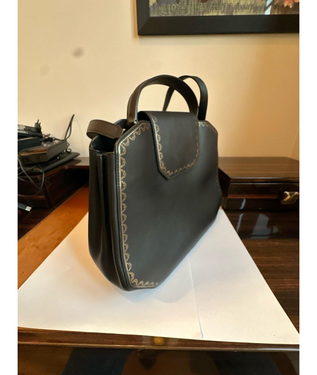 CARTIER Черная кожаная сумка тоут, фото 2