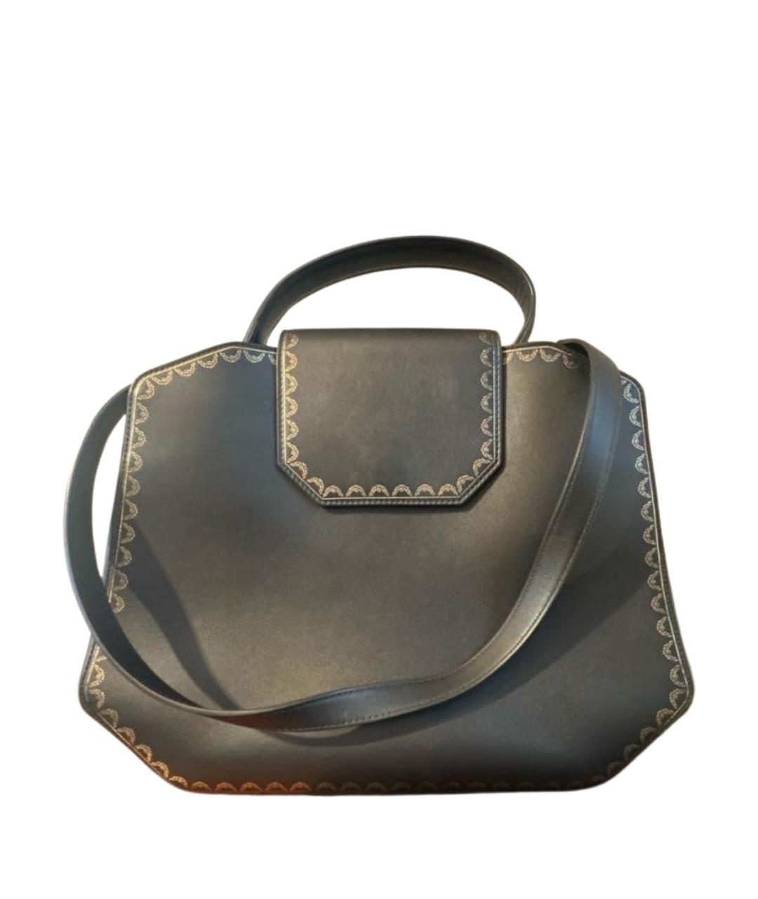 CARTIER Черная кожаная сумка тоут, фото 1