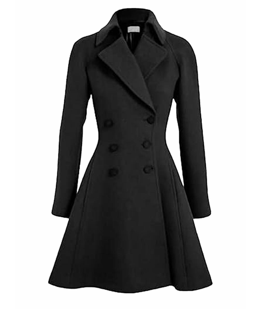 ALAIA Черное шерстяное пальто, фото 1