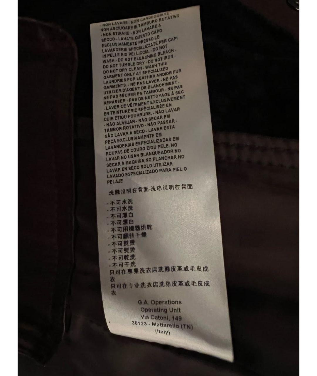 GIORGIO ARMANI Коричневая кожаная дубленка, фото 5