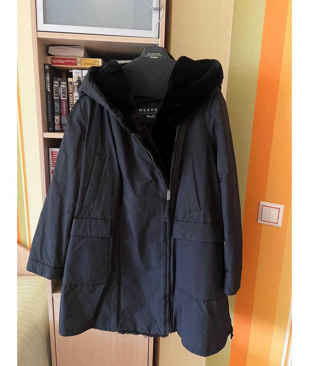 WEEKEND MAX MARA Черная меховая куртка, фото 5