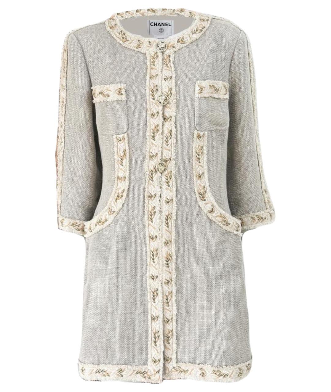CHANEL Бежевый хлопковый жакет/пиджак, фото 1