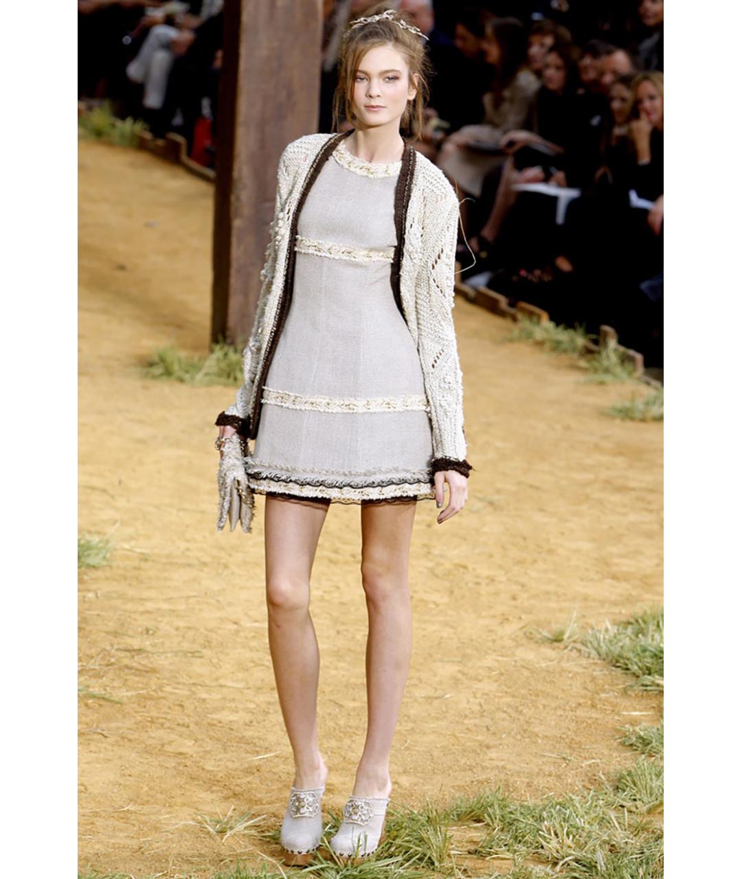 CHANEL Бежевый хлопковый жакет/пиджак, фото 2