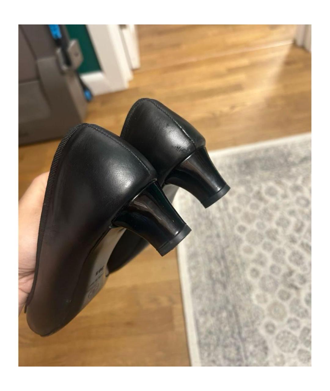 CHANEL Черные кожаные туфли, фото 3