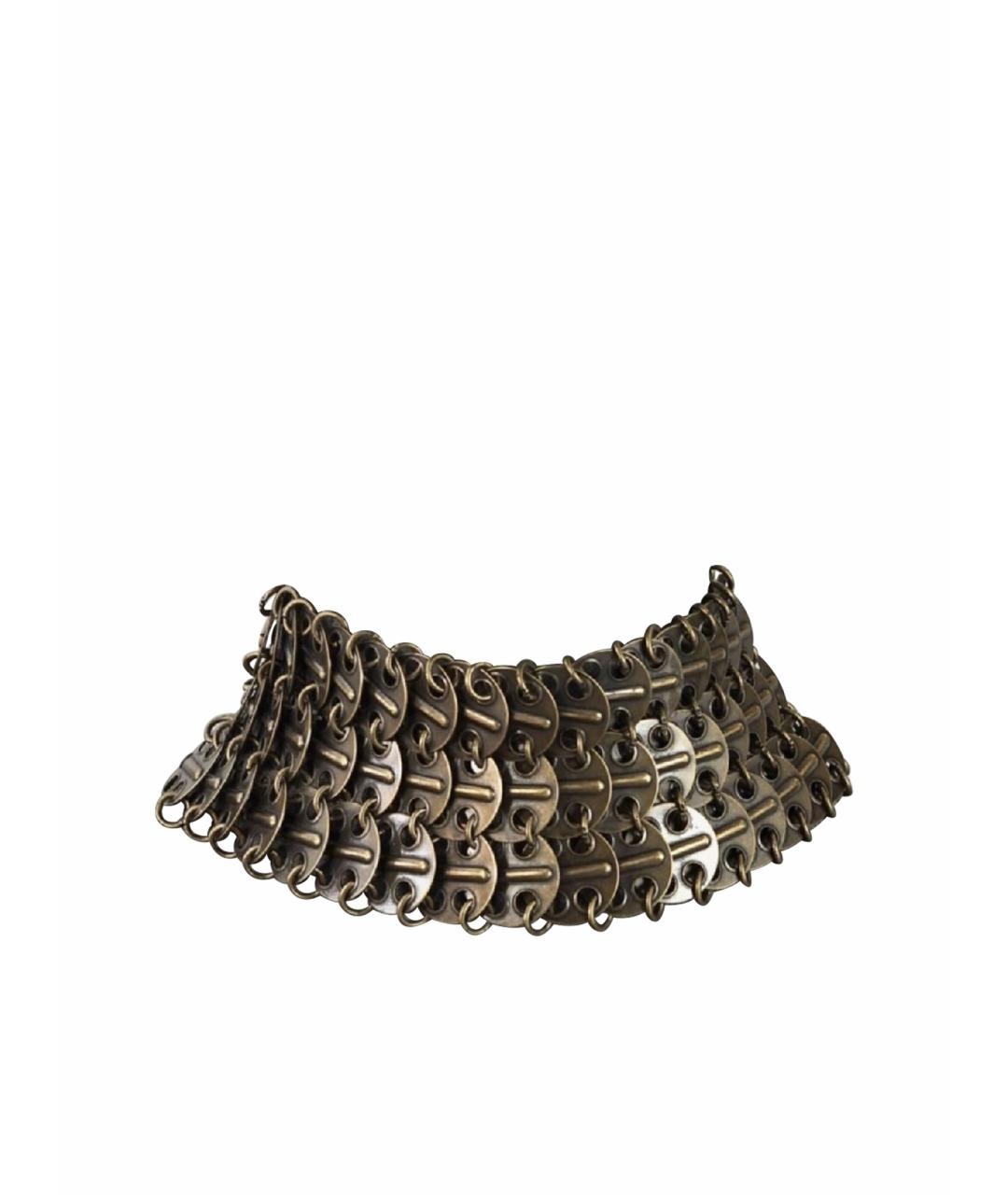 SAINT LAURENT Коричневый металлический чокер, фото 1