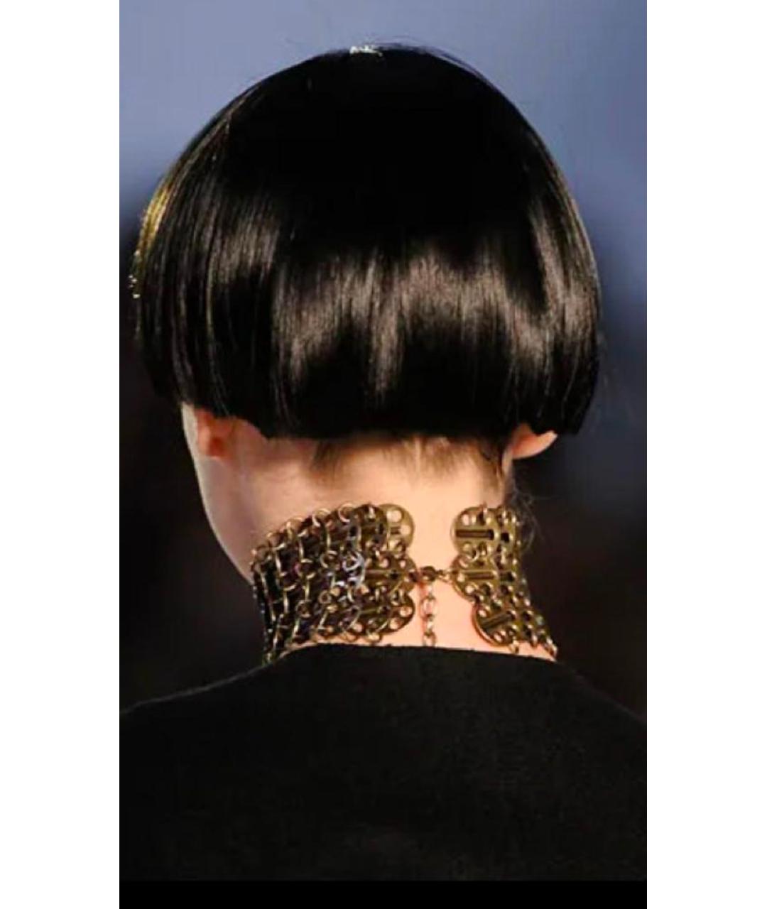 SAINT LAURENT Коричневый металлический чокер, фото 6