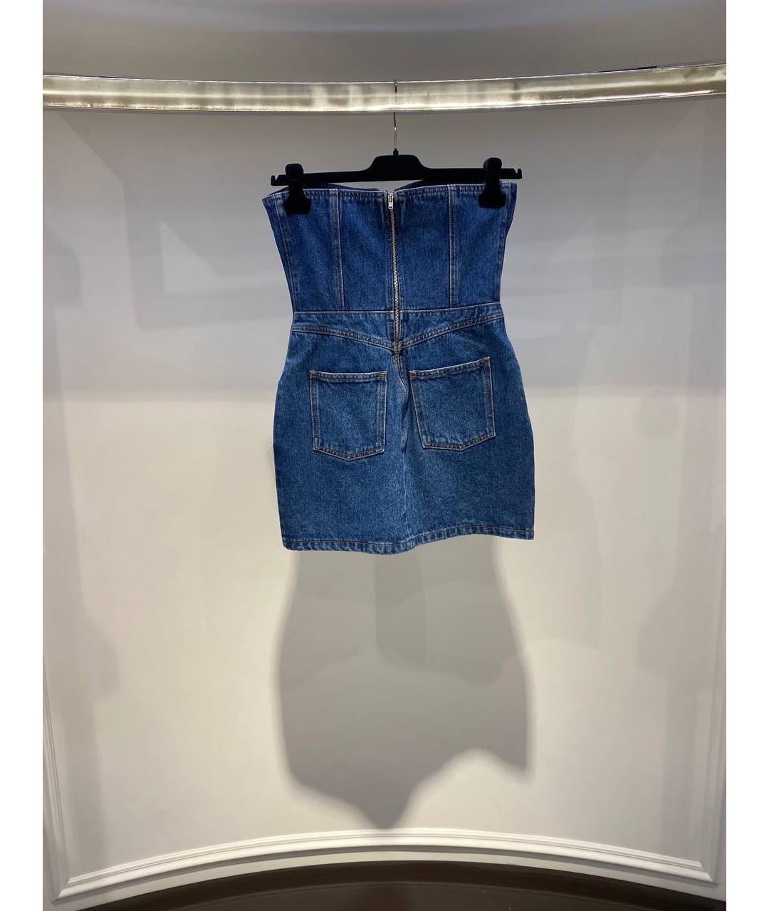 DAVID KOMA Синее повседневное платье, фото 4