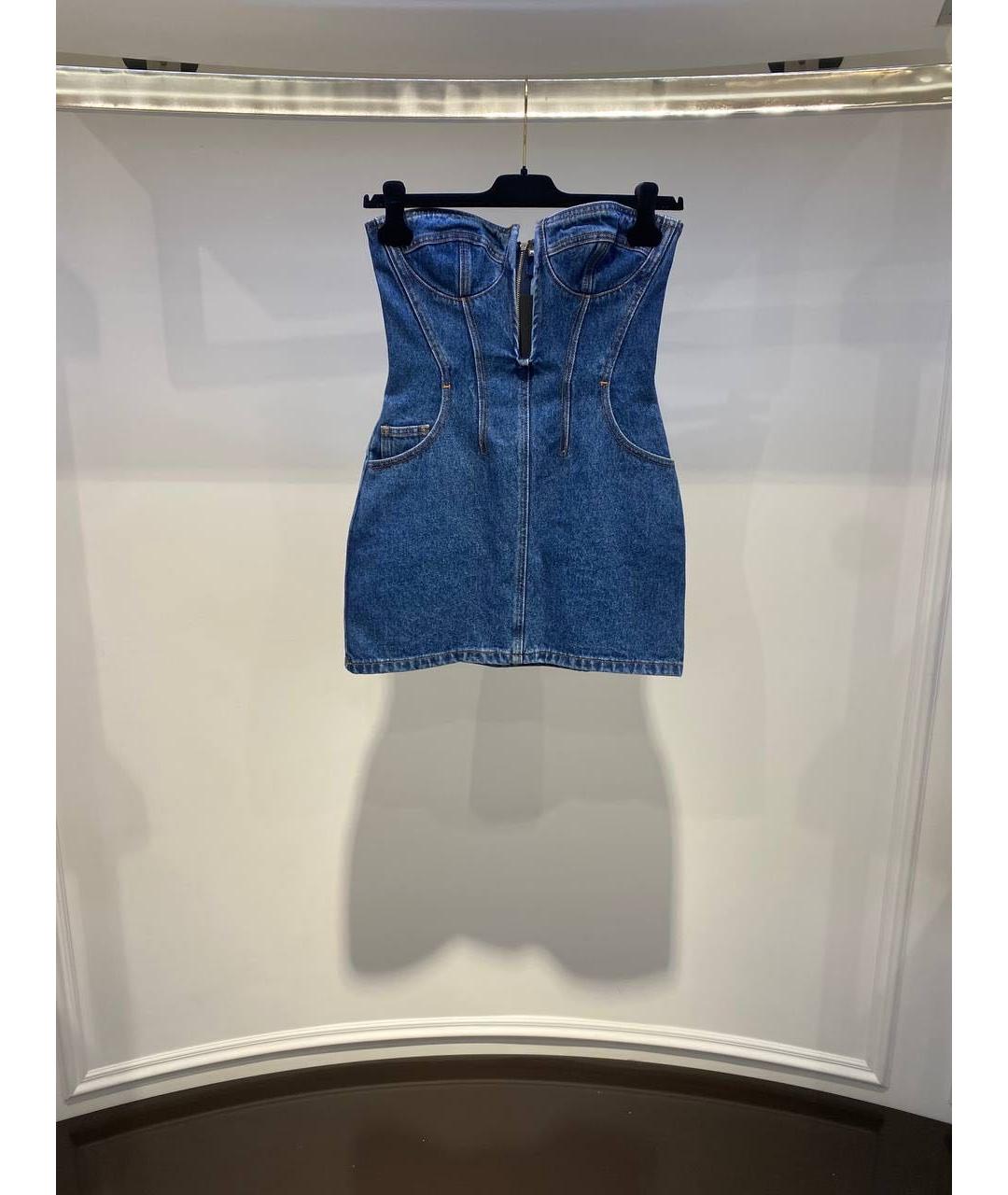 DAVID KOMA Синее повседневное платье, фото 2