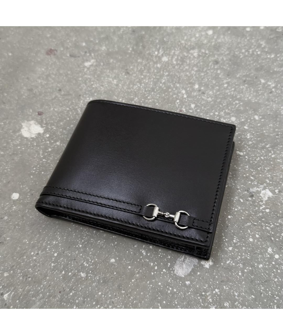 GUCCI Черный кожаный кошелек, фото 2