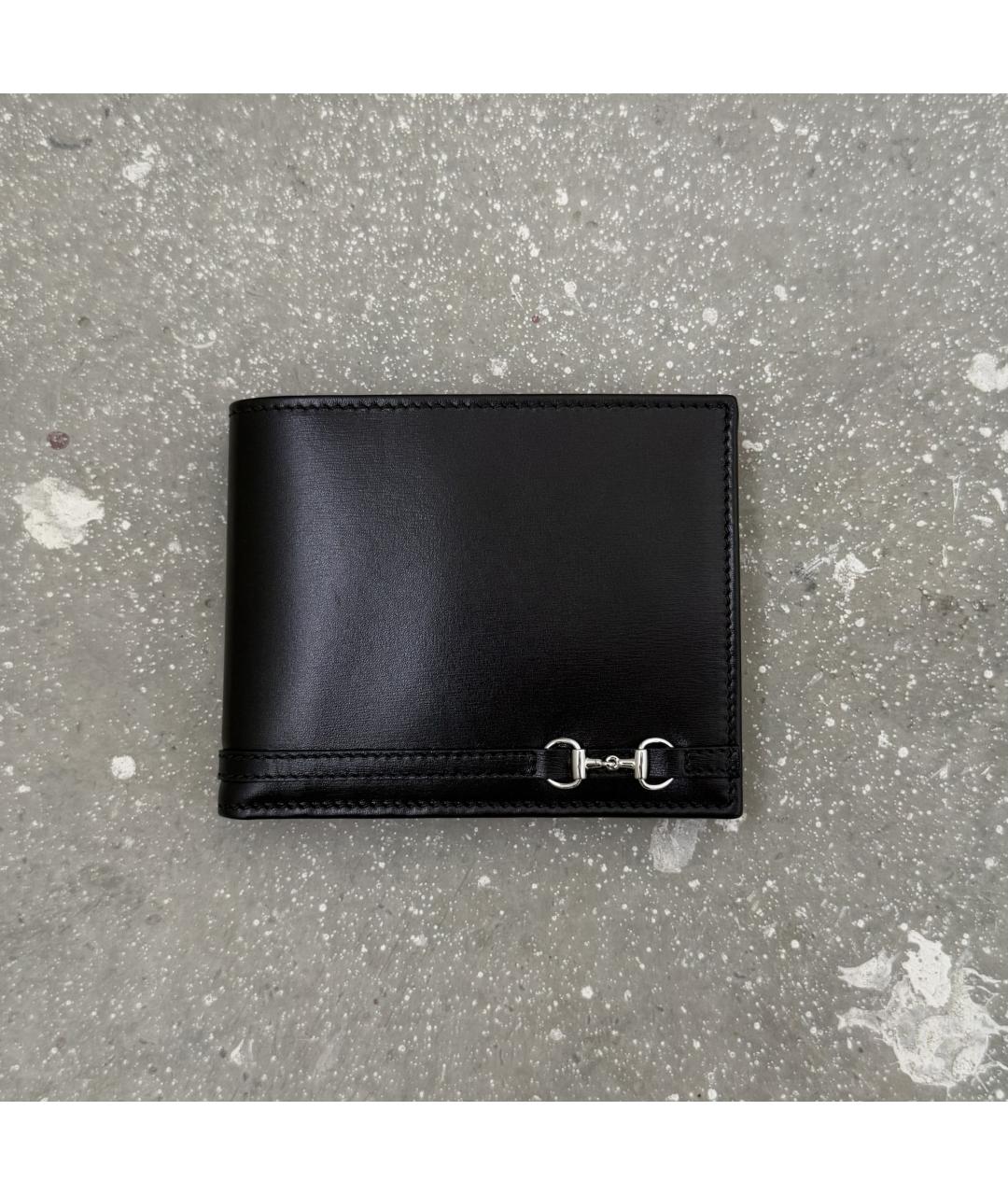 GUCCI Черный кожаный кошелек, фото 9